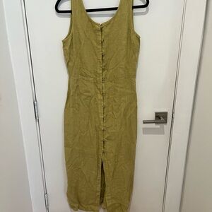 Paloma Wool Green Linen Dresd